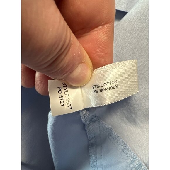 Eloquii Light Blue Button-Down Collared Short Sleeve Blouse Women's Size 20 - Picture 9 of 10